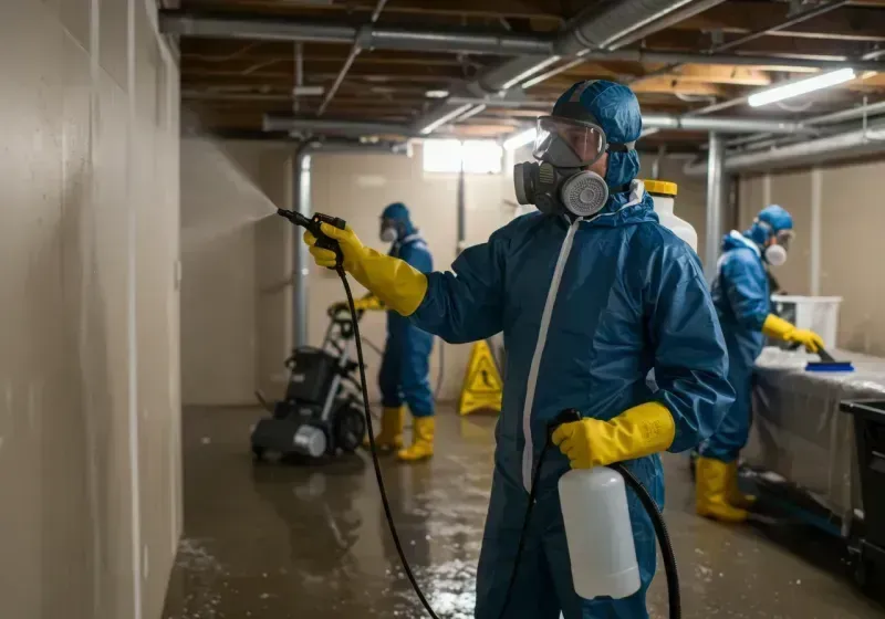 Basement Sanitization and Antimicrobial Treatment process in Freedom, NH