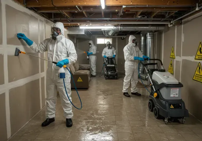 Basement Moisture Removal and Structural Drying process in Freedom, NH